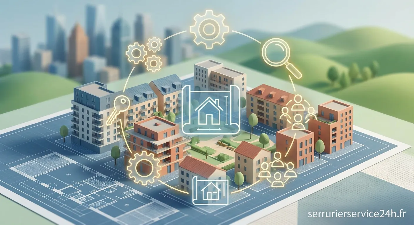 Immeubles résidentiels modernes gérés par des grands bailleurs