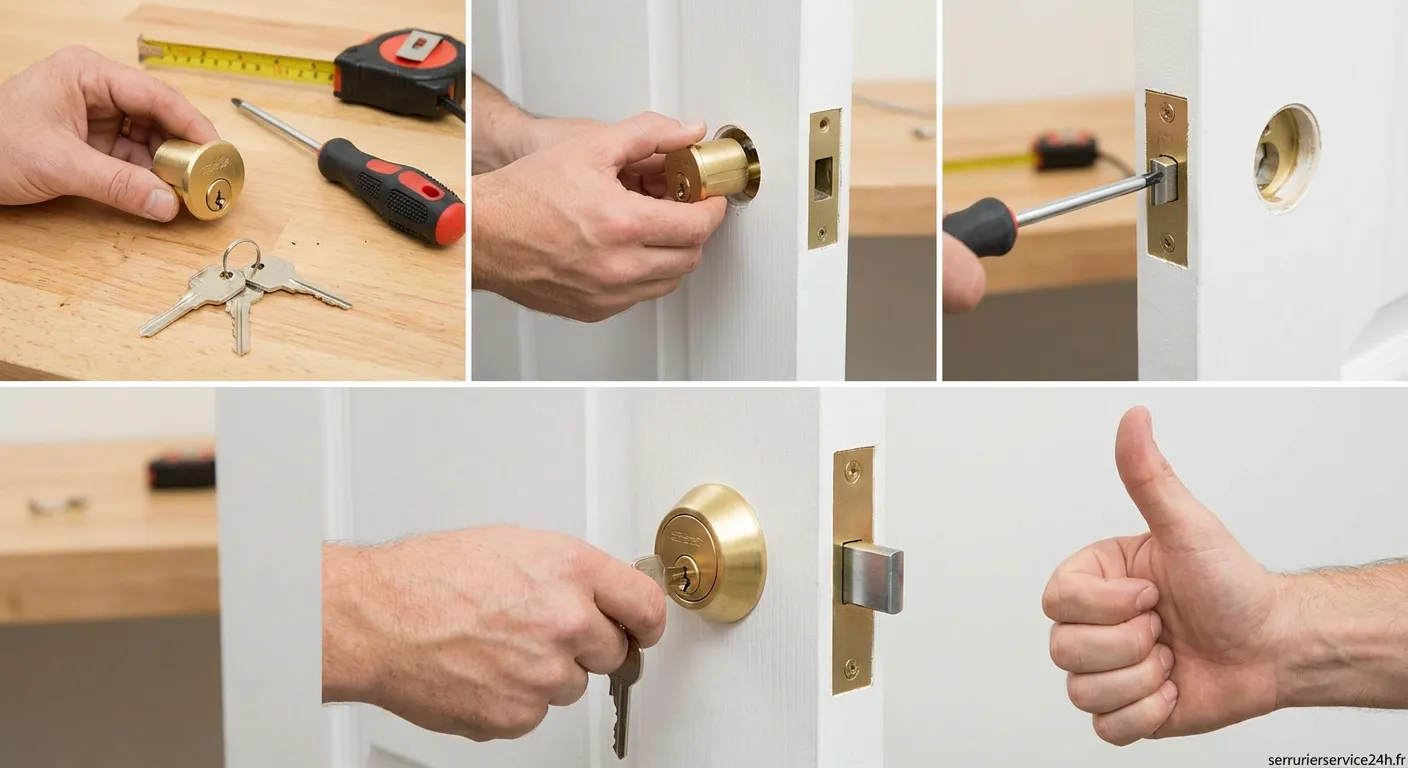 Outils et contacteur à clé pour installation sur porte de garage